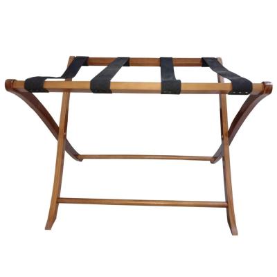 China Attractive Wooden Folding Luggage Rack Suitcase Rack Solid Wood Bending Legs for sale