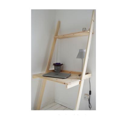 China Folding Standing Handcrafted Standing Desk Shelf Handcrafted Wooden Computer Shelf Pine Home Furniture for sale