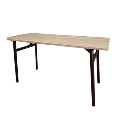 China Easy Assemble Sample Desk Table Wood Top Metal Legs Study Table Computer Table for sale