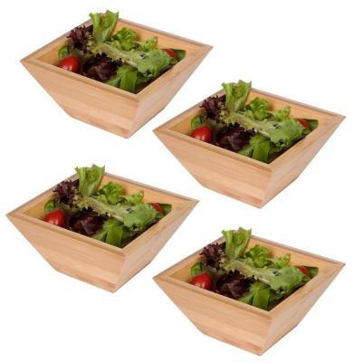 China Sustainable Natural Wooden Food Serving Organizer Salad Bowls For Vegetables for sale