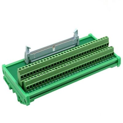 China IDC64 Breakout Panel IDC64 DIN Interface Module Breakout Board Terminal Block IDC64 Rail Mounted Spliter for sale