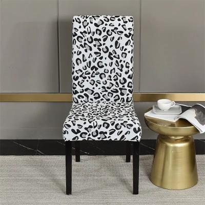 China Durable Stylish Machine Washable Fashion Printing Fabric Super Soft Stretch Kitchen Chair Cover Slipcover For Dining Party for sale