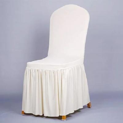 China Durable Spandex Fabric Washable Stretch Covers Wedding Party Dining Chair Covers Skirt Cover for sale