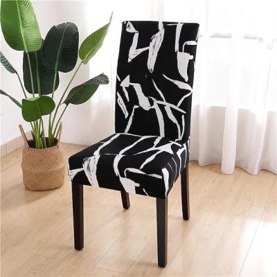 China Fuya Durable Elegant Floral Flower Machine Washable Stretch Soft Durable Wedding Chair Cover Slipcovers For Dining Party for sale