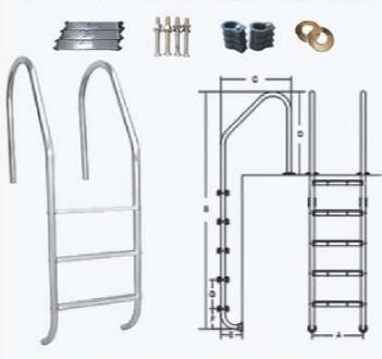 China SL215 Schwimmbadleiter aus Edelstahl zu verkaufen