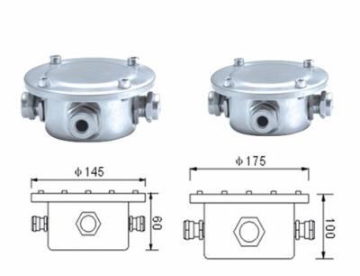 China Edelstahl-Durchmesser 145mm 175mm Ip68 imprägniern Anschlusskasten zu verkaufen