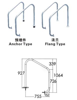 China EDELSTAHL-Swimmingpool-Leiter CER-ISO 1.0mm Polier zu verkaufen