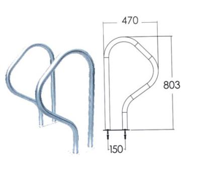 China Escada de aço inoxidável da piscina 304 do anti-corrosivo 1.0mm à venda