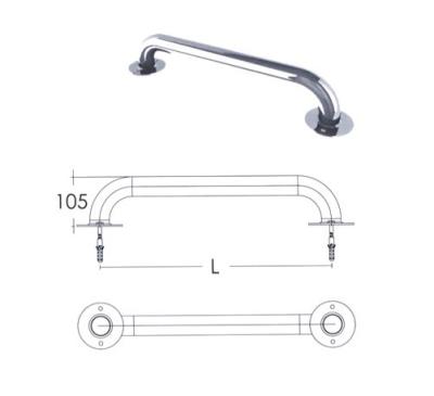 China SS304 da parede trilho da garra da piscina em linha reta 1.0mm à venda