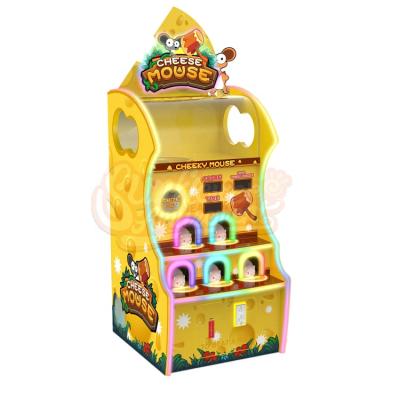 China 2021hot sales wooden + plastic coin operated game machine cheese mouse beat capsule redemption game machine for sale