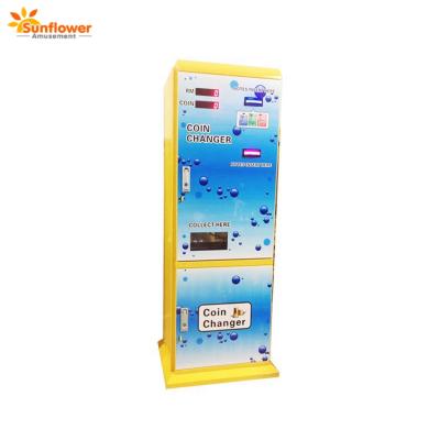 China Automatic Metal Fiat Currency Exchange Machine with 2 Bill Acceptor Token Coin Change Vending Machine for sale