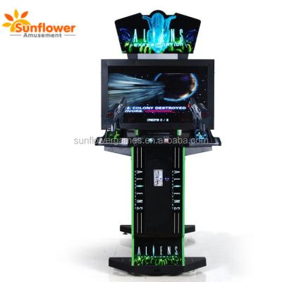 China Factory Supply 42 Inch Foreign Metal Shooting Gun Arcade Game Machine Coin Operated Simulator Game Machine for sale