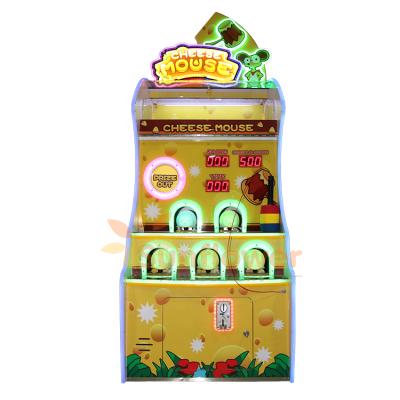 China 2020 Wooden + Plastic New Coin Operated Game Machine Cheese Mouse Beat Capsule Redemption Game Machine for sale