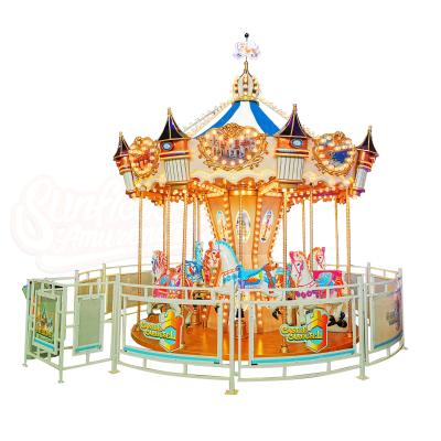 China Metal Children's Amusement Park Game Machine Castle Carousel For 8 Player for sale