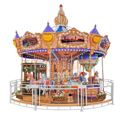 China Metal Amusement Park Children's Machines Electric Carousel Horse For 16 Player for sale