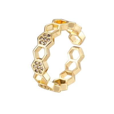 China Latest Design 18K Gold Stainless Steel Adjustable Rings Wholesale Casual / Sporty Jewelry Band For Women for sale