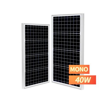 China 40W 6V 18V Mono Crystalline Solar Panel 40W Solar Panel For Solar Light 158.75mmx158.75mm for sale