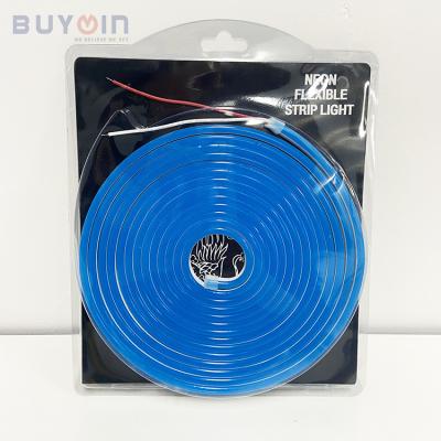 China LANDSCAPE blue color 5m cable 5m roll DC12V SMD2835 waterproof flexible led neon light IP65 for indoors outdoors decor custom neon light for sale