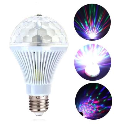 China Residential Smart Rotation 3W E27 RGB LED Ball Bulb Stage Light Auto Magic Lamp AC85-265V for Party Dance Entertainment Decor Home Lighting for sale