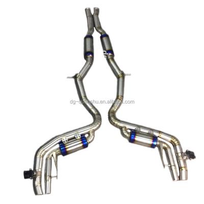 China Titanium GR1 Exhaust Pipe For Benz C217 S63 S65 C222 Catback With Pipe Xpip Mufflere Front Valve Exhaust Pipe Mid Titanium Catback Donwpipe for sale