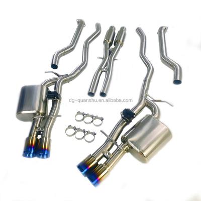 China Titanium Full GR2 Exhaust Catback With Valvetronic For BMW E63 E64 M6 Exhaust Pipe Xpipe Front Pipe Muffler Titanium Catback Donwpipe Mid for sale