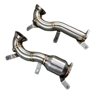 China Exhaust Pipe SS304 Stainless Steel Titanium For Fiat Abarth 500C 595C Downpipe With 200 Cell Cat for sale