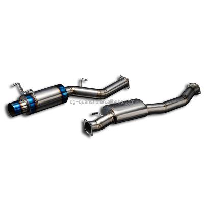 China Exhaust Single Layer Straight Cut Catback For Nissan Skyline R32 Titanium Exhaust Catback Muffler R33 R34 R35 Air Intake Pipe for sale