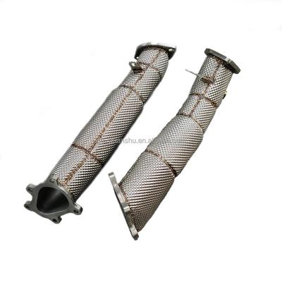 China 304 Stainless Steel Exhaust Downpipe For Nissan GT-R R35 Downpipe 3.5 Inch Bend Pipe Exhaust Pipe for sale