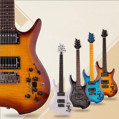 China Mahogany Muffler Built Effect Drum Electro Guitars Electric Guitar Travel Guitar Set Portable Electricas Electric Guitars for sale