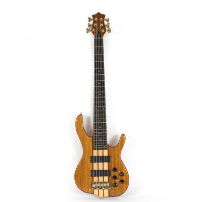 China High Quality Maple Custom OEM Made In China Neck Through Body 6 Six String Mahogany Electric Bass Guitar for sale