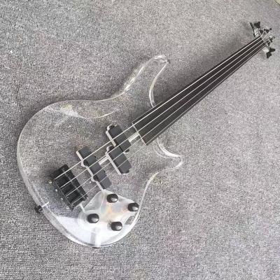 China Good quality acrylic blue lightweight acrylic electric bass guitar for sale