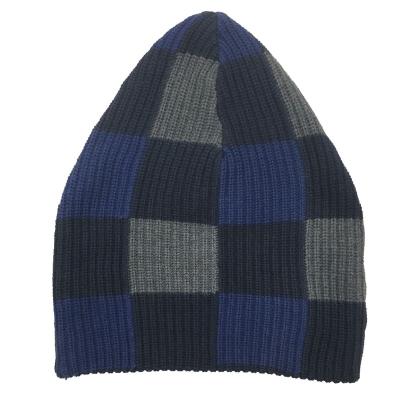 China Anti-Wrinkle Mens Hat Knitted Plaid Intarsia Knitted Hat Mens Knitted Accessories for sale