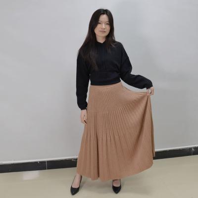 China Anti-wrinkle Women Pleated Skirt Crinoline Knitwear for sale