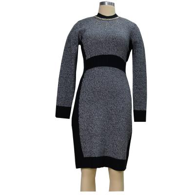 China Anti-wrinkle color block knitted embellishment luxury shiny knitwear rhinestone dress design extra long jumper for sale