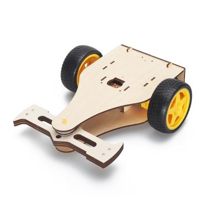 China New Battle ROD Robots Kit Remote Control 2.4G RC Robot Fighting Science Wooden Puzzle Kit 3D ROD Educational Robot Toys for sale