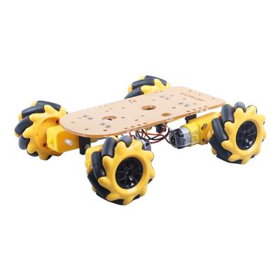 China Hot Electronic Project China Sale Puzzle Toy DIY Robot Car 4WD Chassis Smart Omni Wheel Kit Spare Parts For Mecanum Wheel for sale