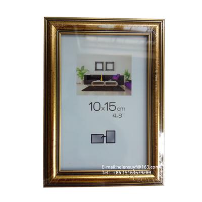 China Classical High Quality Antique Gold Picture Frame Picosecond Plastic Photo Frame For 3R 4R 5R FOTO Photo for sale