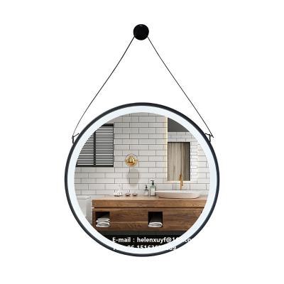 China Modern Home Minimalist Hot Selling Decorative Round Led Mirror Bathroom Vanity Wall Touch Screen Dressing Lighted Bathroom Mirror for sale