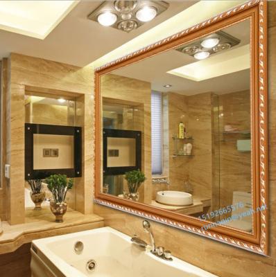 China CLASSIC Gold Plastic Framed PS Mirror With Mounts For Mirror Wholesales In Bathroom Wall Size 30x40x50x70cm Espejos In Cheap Price for sale