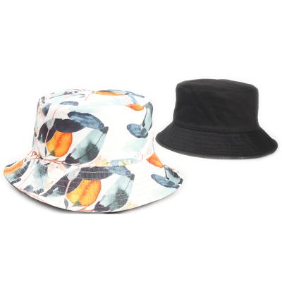 China 2021 European and American Style Custom Fashionable Cool Leaves Shape Printed Woman Winter Autumn Bucket Hat /Fishermen Hat for sale