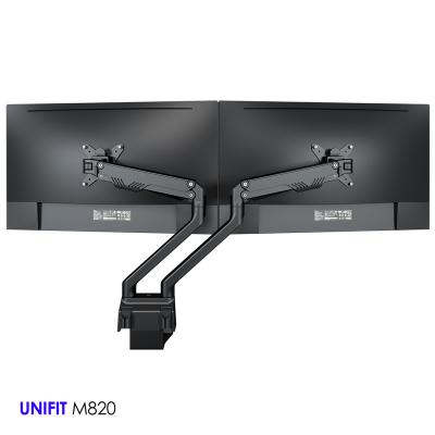 China Home Office Dual LCD LED Monitor Desktop Mount Stand Fender Dual Monitor Arm for sale