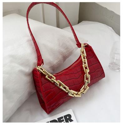 China New design high quality new style handbag ladies luxury simple chain leather shoulder handbags for women for sale