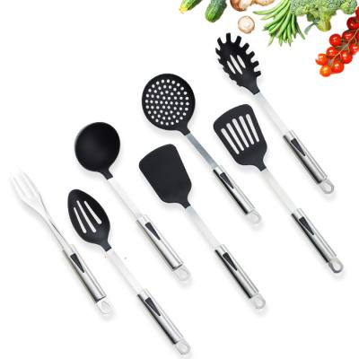 China Durable Useful Nylon And Stainless Steel Utensil Set Nonstick And Heat Resistant Cookware Set Kitchen Tools for sale