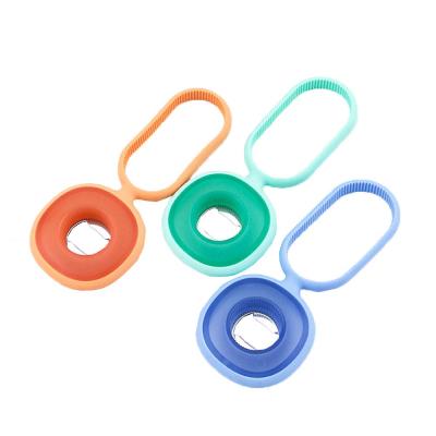 China Durable Non-slip Design Easy Operation Silicone Jar Unscrew Bottle Opener With Stainless Steel Blade for sale