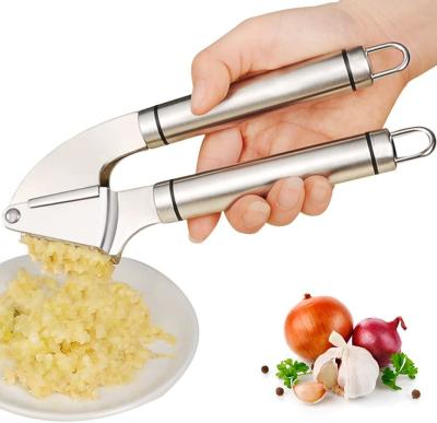 China High Quality Sustainable Garlic Press Stainless Steel Rust Proof Garlic Mincer and Garlic Crusher for Ginger and Nuts for sale