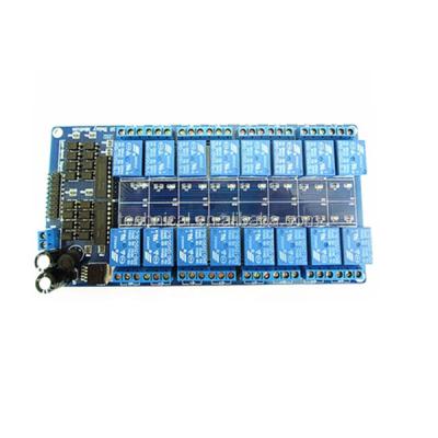 China 16 Channel 12V Relay Module Interface Board Optical Coupler Sealed Protection with LM2575 12V Relays for sale