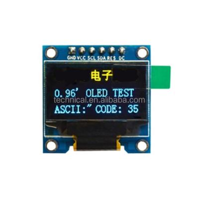 China 0.96 Inch Indoor OLED Display 128x64 OLED Show Blue Yellow Color OLED Screen for sale