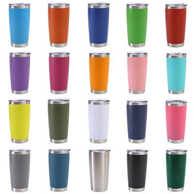 China Durable Double Wall Travel Tumbler Cup 20oz Stainless Steel Vacuum Insulated Tumbler for sale