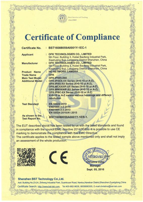 CE - OFK  Technologies Co., Ltd