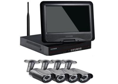 China DC12V 4 Camera Wireless Security System , Wireless Cctv Camera Kit With Recorder for sale